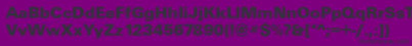 フォントUniqueBold – 紫の背景に黒い文字