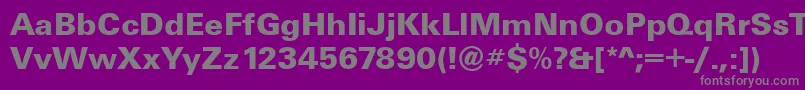 フォントUniqueBold – 紫の背景に灰色の文字