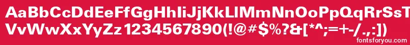 フォントUniqueBold – 赤い背景に白い文字