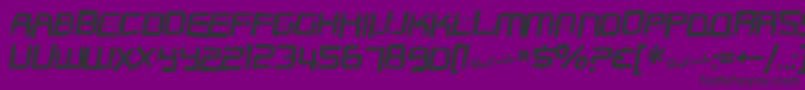Czcionka SfOuterLimitsDistorted – czarne czcionki na fioletowym tle