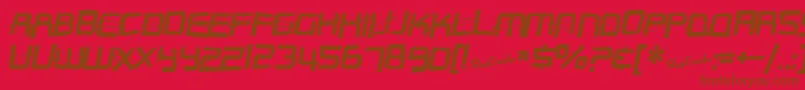SfOuterLimitsDistorted Font – Brown Fonts on Red Background
