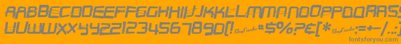 Police SfOuterLimitsDistorted – polices grises sur fond orange