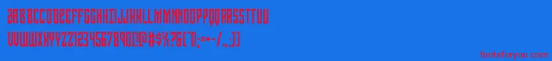 Viceroycond Font – Red Fonts on Blue Background