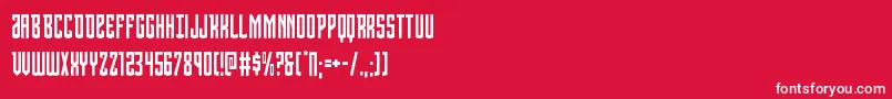 Viceroycond Font – White Fonts on Red Background