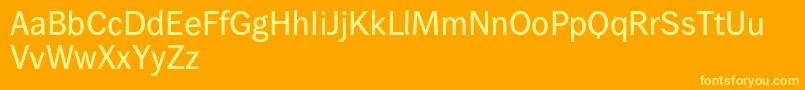 Weitere Informationen zur Wendelinreduced65kraeftig-Schriftart Wendelinreduced65kraeftig-Schriftart – Gelbe Schriften auf orangefarbenem Hintergrund