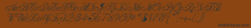 ClaudiaRegular Font – Black Fonts on Brown Background