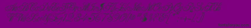 Шрифт ClaudiaRegular – чёрные шрифты на фиолетовом фоне