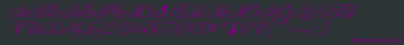 ClaudiaRegular Font – Purple Fonts on Black Background