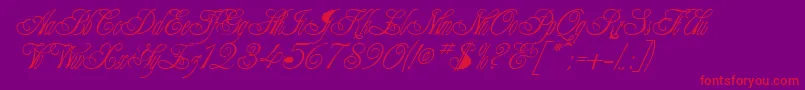 More about ClaudiaRegular Font ClaudiaRegular Font – Red Fonts on Purple Background
