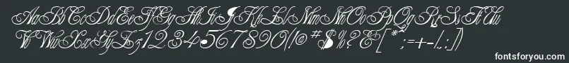 ClaudiaRegular Font – White Fonts on Black Background