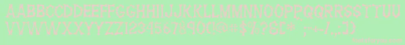 FossilRegular Font – Pink Fonts on Green Background