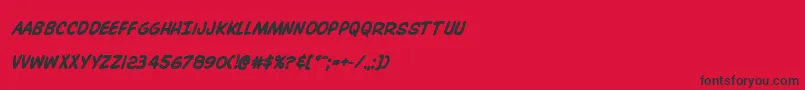 Overstreetbibleboldital Font – Black Fonts on Red Background