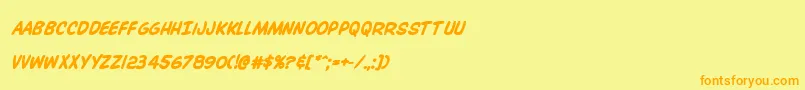 En savoir plus sur la police Overstreetbibleboldital Police Overstreetbibleboldital – polices orange sur fond jaune