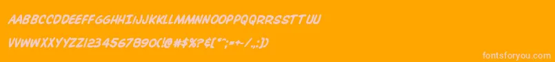 Lisätietoja Overstreetbibleboldital-fontista Overstreetbibleboldital-fontti – vaaleanpunaiset fontit oranssilla taustalla