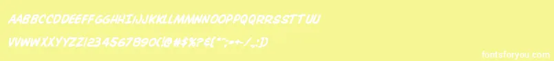 Overstreetbibleboldital Font – White Fonts on Yellow Background