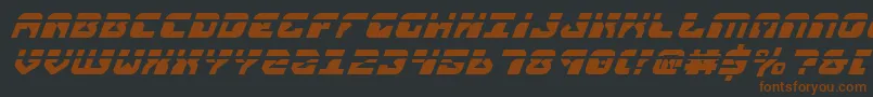 Police ReplicantLaserItalic – polices brunes sur fond noir