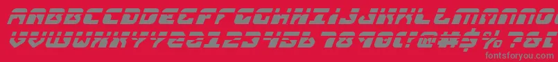 Fonte ReplicantLaserItalic – fontes cinzas em um fundo vermelho