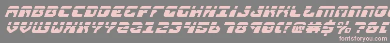 ReplicantLaserItalic Font – Pink Fonts on Gray Background