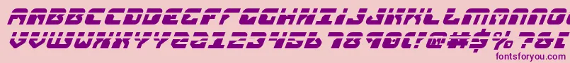 ReplicantLaserItalic Font – Purple Fonts on Pink Background