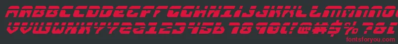 Fonte ReplicantLaserItalic – fontes vermelhas em um fundo preto