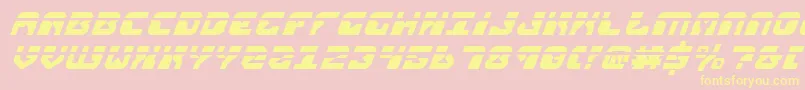 ReplicantLaserItalic Font – Yellow Fonts on Pink Background