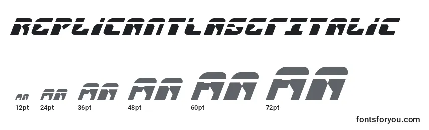 ReplicantLaserItalic Font Sizes