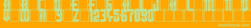 ThirtiesGold Font – Green Fonts on Orange Background