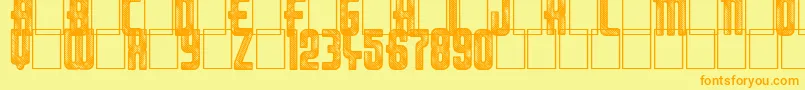 ThirtiesGold Font – Orange Fonts on Yellow Background