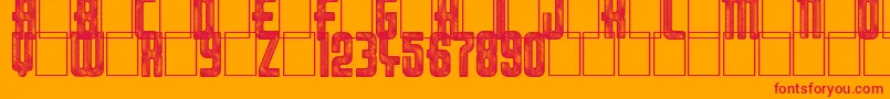 ThirtiesGold Font – Red Fonts on Orange Background