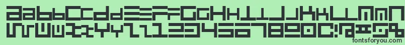 Cyberspeak Font – Black Fonts on Green Background