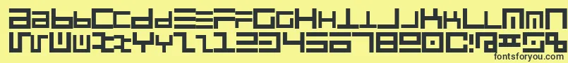 Cyberspeak Font – Black Fonts on Yellow Background