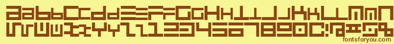 Cyberspeak Font – Brown Fonts on Yellow Background