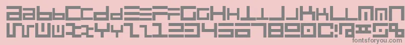 Cyberspeak Font – Gray Fonts on Pink Background