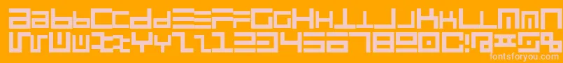 Cyberspeak Font – Pink Fonts on Orange Background