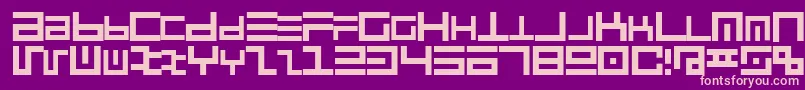 Cyberspeak Font – Pink Fonts on Purple Background