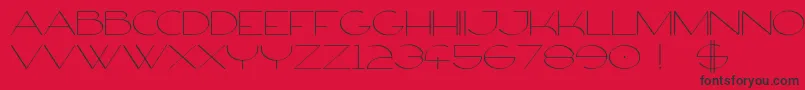 FirtyFree Font – Black Fonts on Red Background