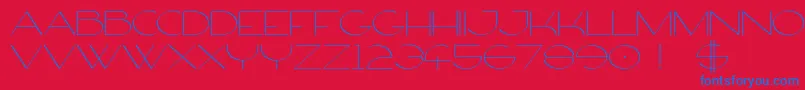 フォントFirtyFree – 赤い背景に青い文字