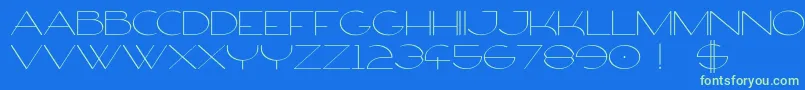 FirtyFree Font – Green Fonts on Blue Background