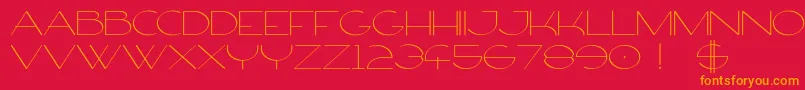 FirtyFree Font – Orange Fonts on Red Background