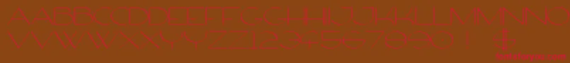 Police FirtyFree – polices rouges sur fond brun