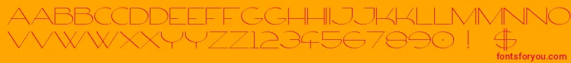フォントFirtyFree – オレンジの背景に赤い文字