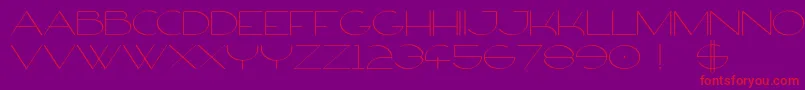 FirtyFree-Schriftart – Rote Schriften auf violettem Hintergrund