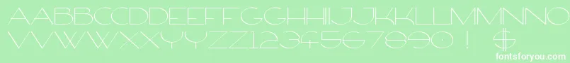 フォントFirtyFree – 緑の背景に白い文字