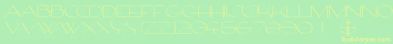 Шрифт FirtyFree – жёлтые шрифты на зелёном фоне