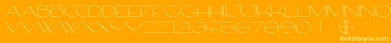 FirtyFree-Schriftart – Gelbe Schriften auf orangefarbenem Hintergrund