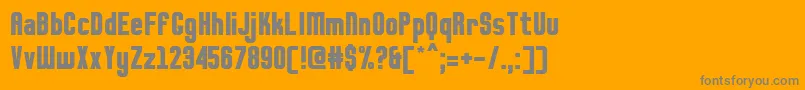 フォントFresko – オレンジの背景に灰色の文字