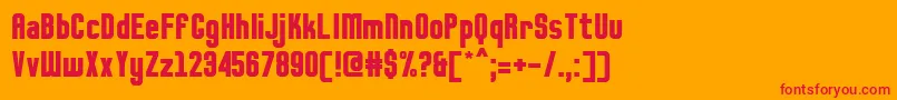 Fresko Font – Red Fonts on Orange Background