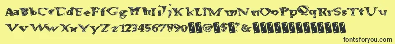 Alienwaffle Font – Black Fonts on Yellow Background