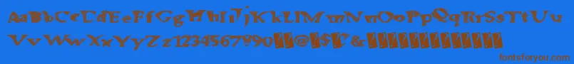 Alienwaffle Font – Brown Fonts on Blue Background