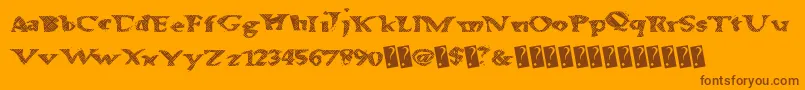 Alienwaffle Font – Brown Fonts on Orange Background